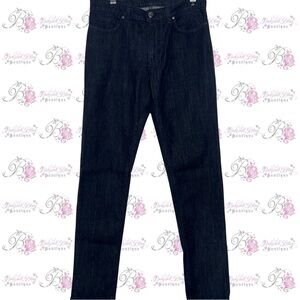 Versace jeans Medusa logo metal emblem buttons charm straight leg dark wash 💎